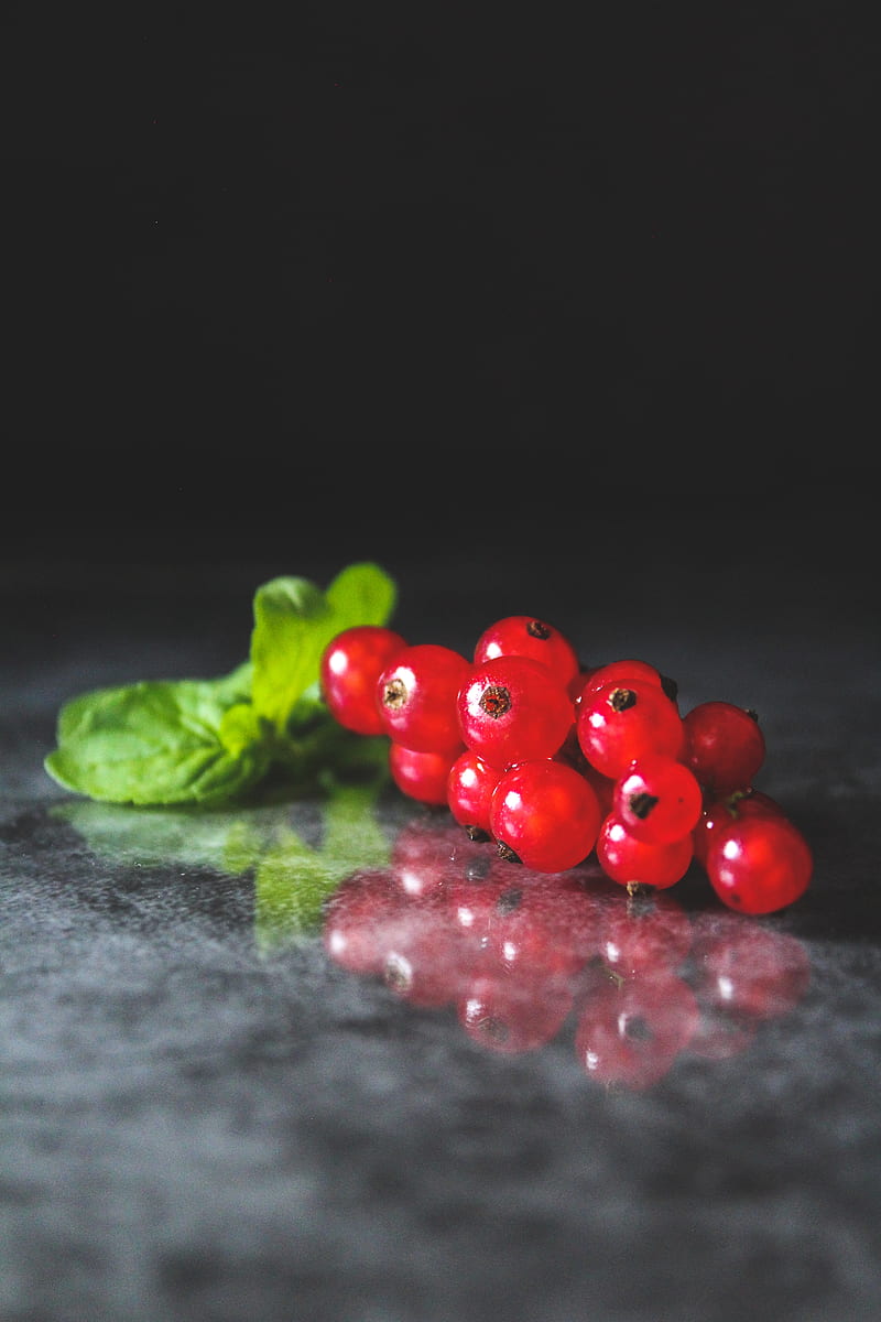 currant, berry, red, fruit, leaves, HD phone wallpaper