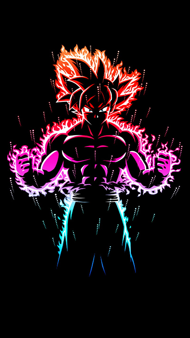 Son Goku anime, black, dragon ball, hero, rainbow, red, son goku, ultra instinct goku, HD phone wallpaper