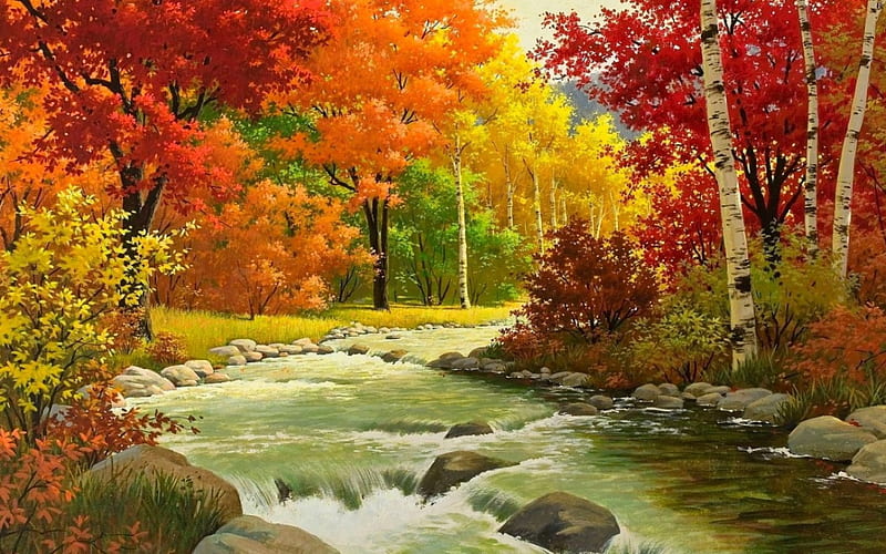 Nature, painting, art, great, HD wallpaper | Peakpx