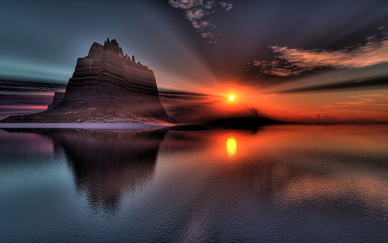 Dusk and sunset-Wonderful Nature, HD wallpaper