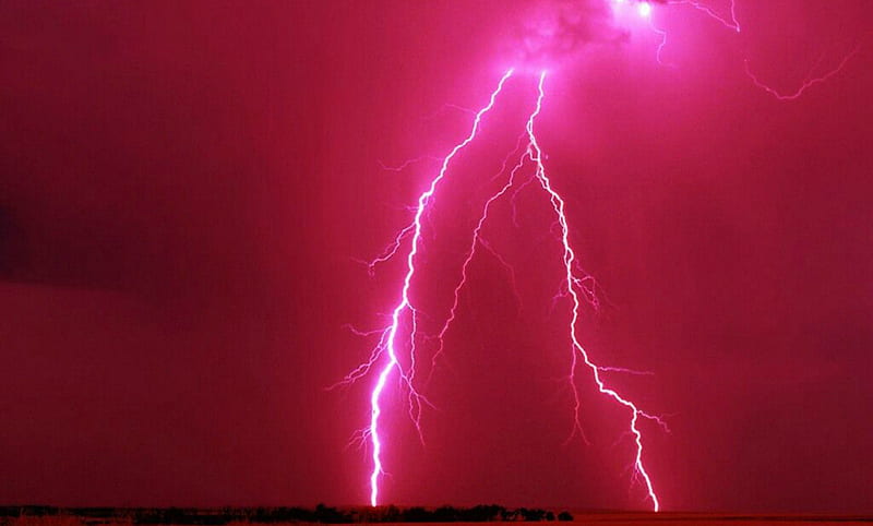 Hot Pink Lightning, DANGEROUS, DISASTER, BEAUTY, NATURE, DEADLY, HD wallpaper