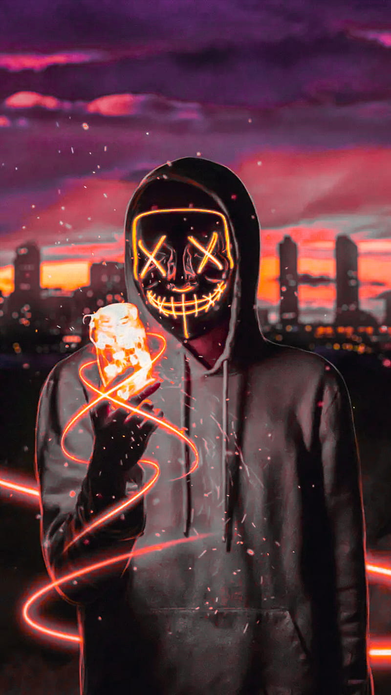 NeoNMasK, mask, neon, HD phone wallpaper | Peakpx