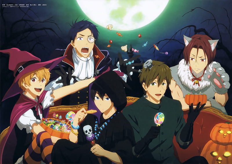 Iwatobi Swim Club, Anime, Candy, Nagisa Hazuki, Male, Iwatobi Swim Club,  Halloween, HD wallpaper | Peakpx