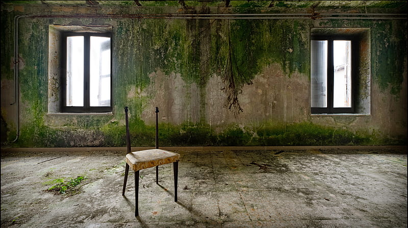 Man Made, Room, Abandoned, Chair, Window, HD wallpaper