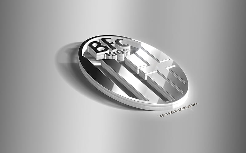 Bologna FC, 3D steel logo, Italian football club, 3D emblem, Bologna, Italy, Bologna metal emblem, Serie A, football, creative 3d art, HD wallpaper