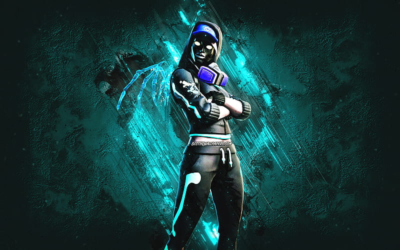 Fortnite Mystify Skin, Fortnite, main characters, blue stone background ...