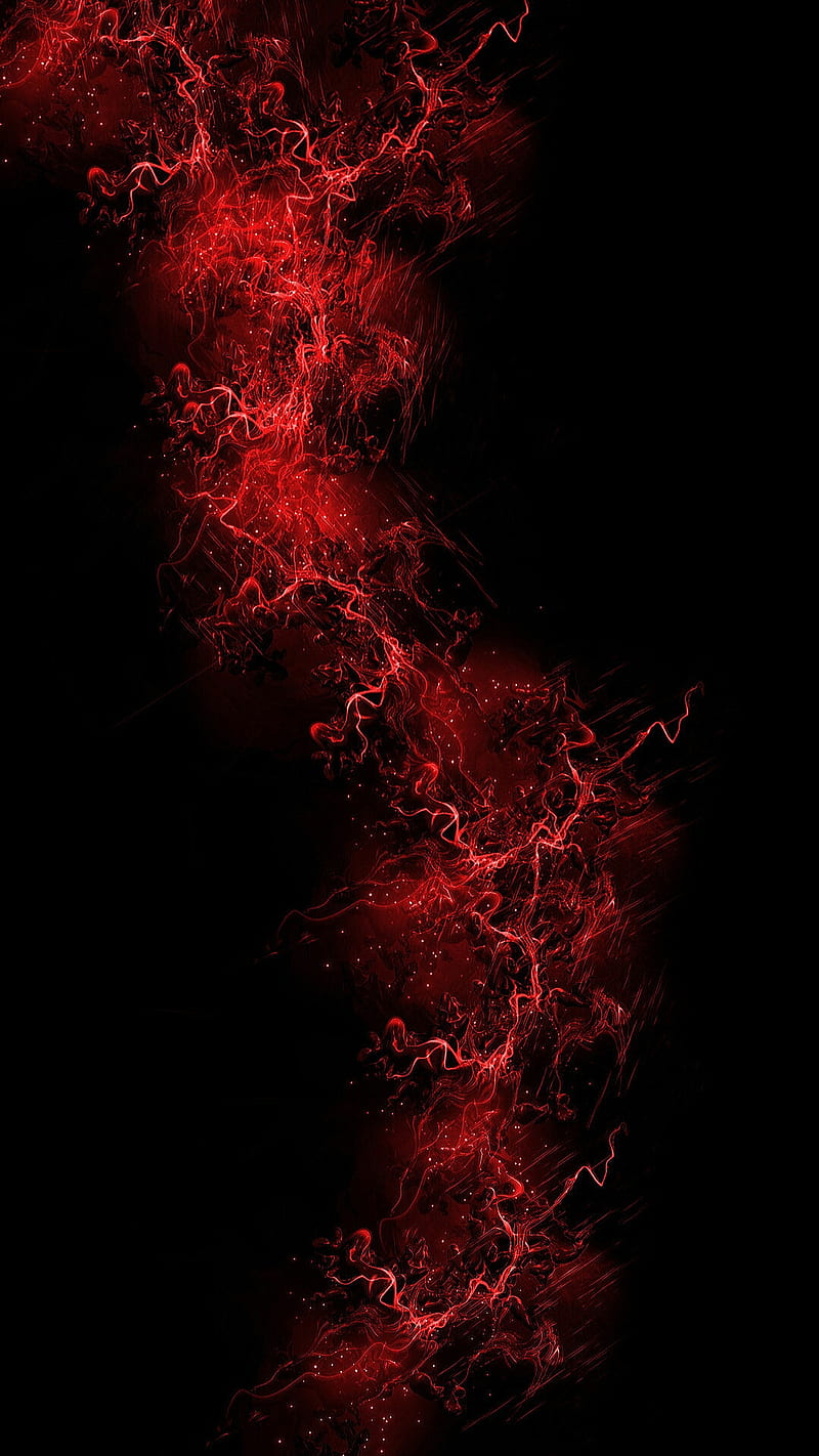 Red, abstract, chaos, desenho, HD phone wallpaper