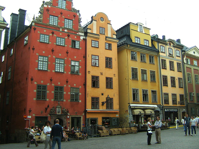 Stockholm Stortorget, stockholm, old town, market, houses, HD wallpaper