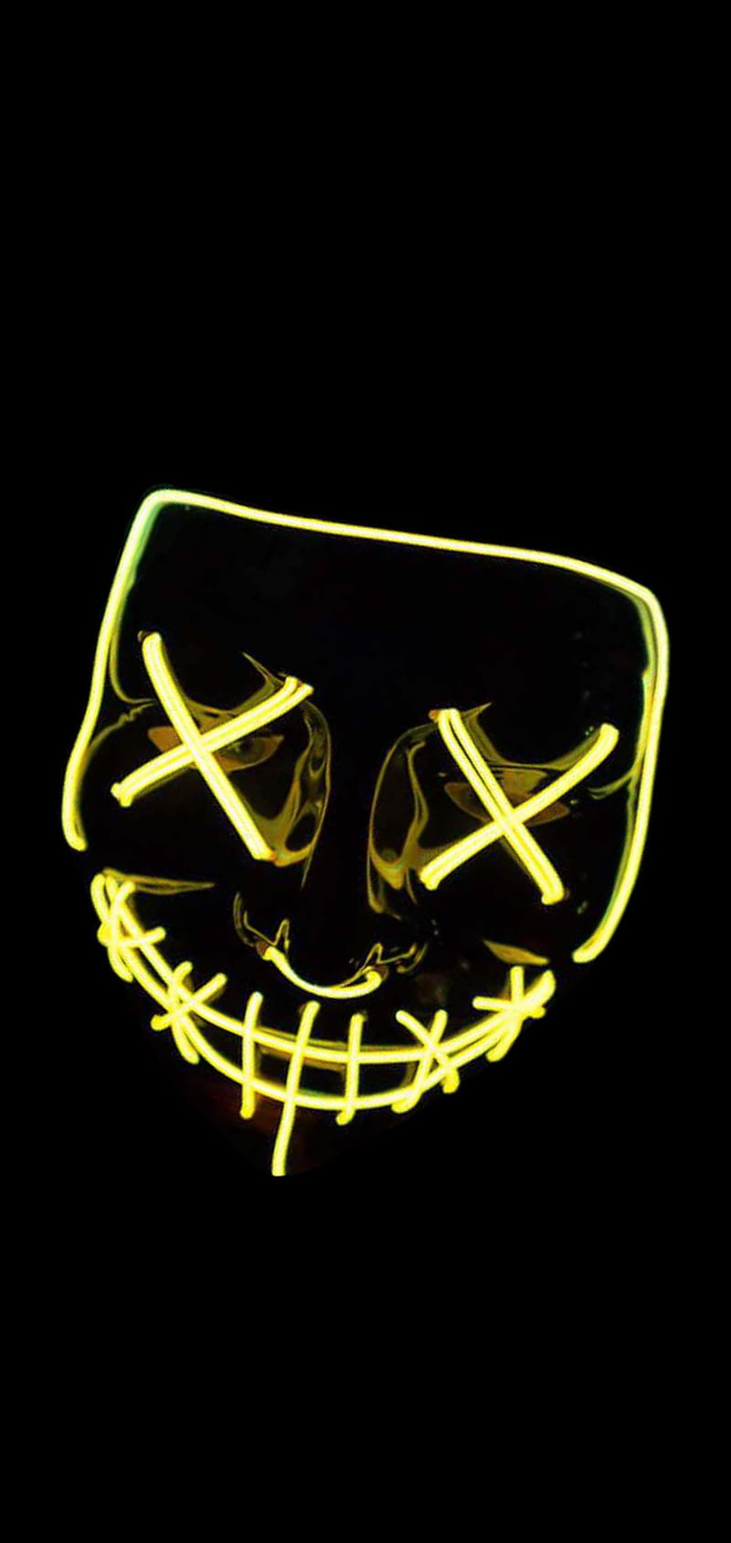Neon face , black, gold, king, letter, logo, middle, night, pew, sabbath, HD phone wallpaper