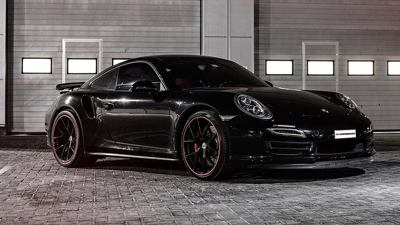 Porsche 991, PP-Performance, Turbo, black Porsche, tuning Porsche, HD wallpaper