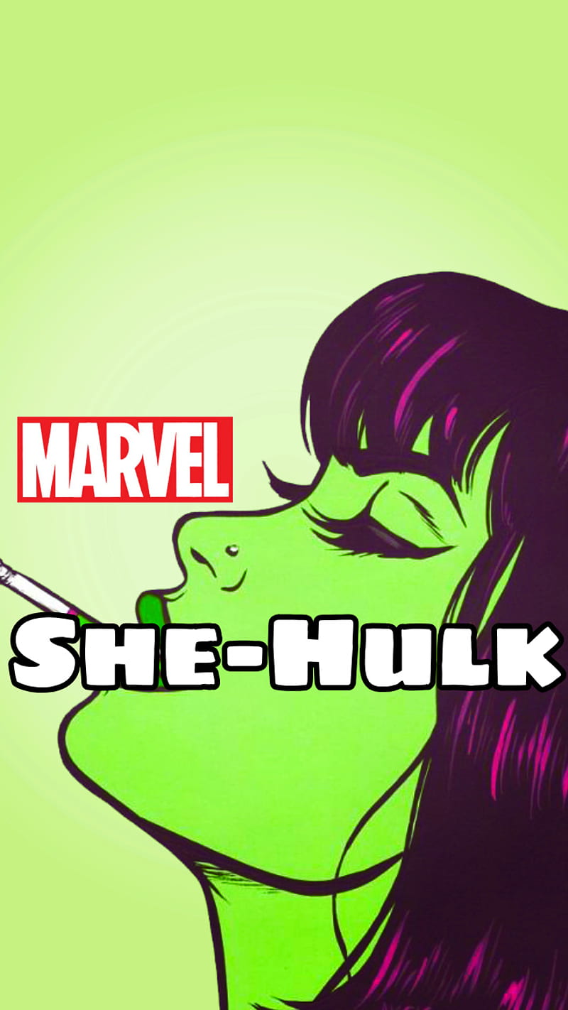 She-Hulk, women, girl, she, hulk, she hulk, cigarette, wonder, tattoo, HD phone wallpaper
