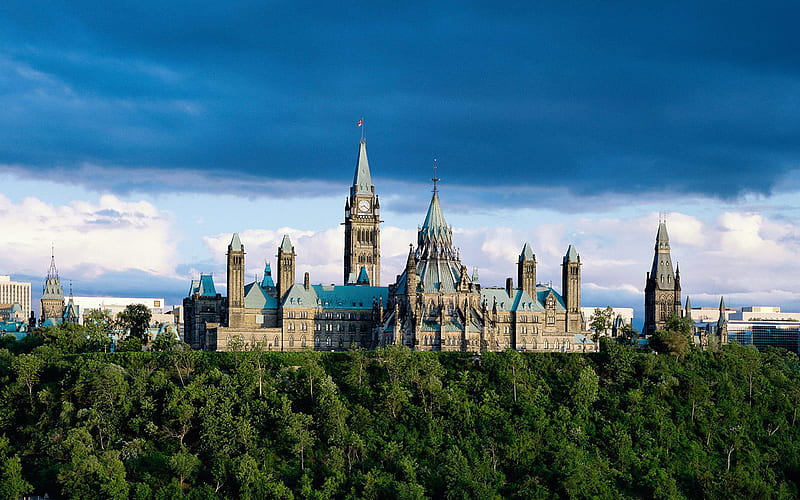 Parliament Building, Ontario[Canada], tree, bulding, HD wallpaper