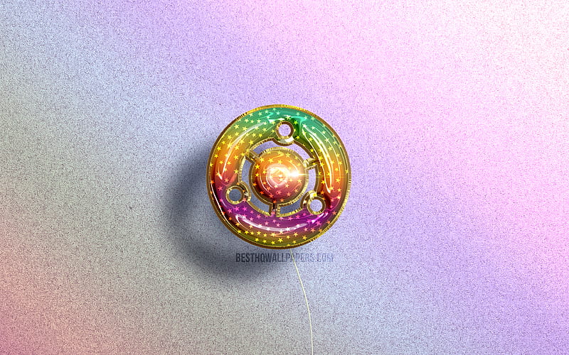 Ubuntu logo, Linux, colorful realistic balloons, colorful backgrounds, Ubuntu 3D logo, creative, Ubuntu, HD wallpaper