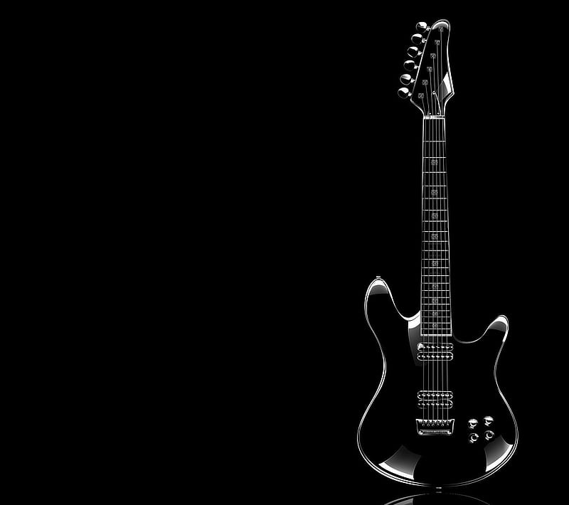 Black Guitar, electric guitar, music, HD wallpaper