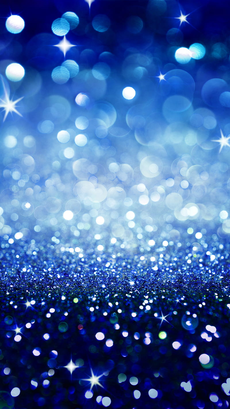 Free: Blue sparkly iPhone wallpaper, aesthetic