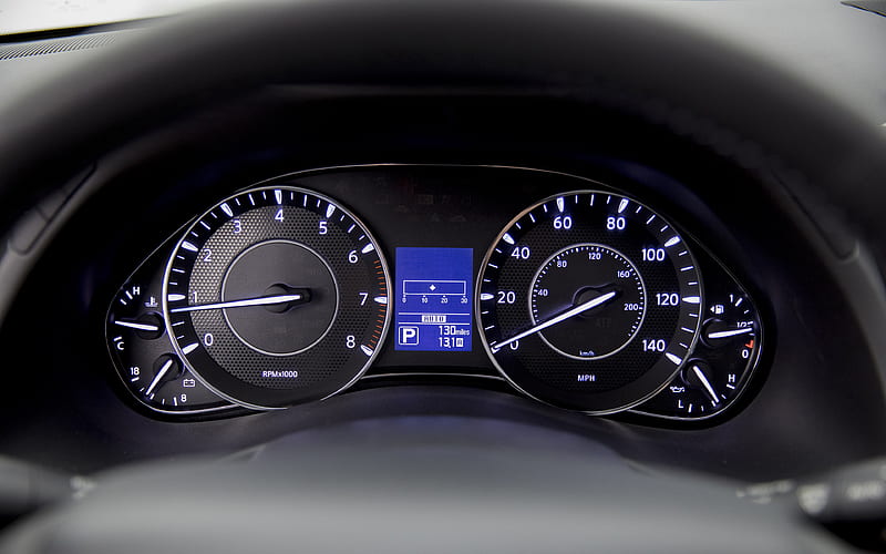 Nissan Armada, dashboard, 2018 cars, speedometer, tachometer, Nissan, HD wallpaper