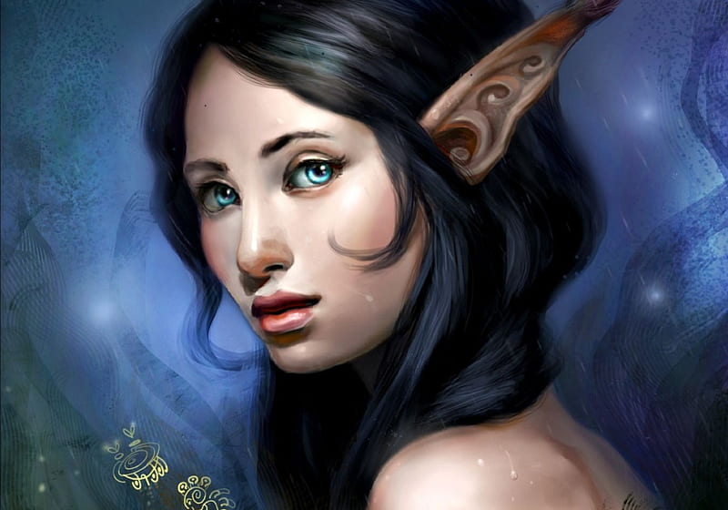 Elf Sorceress with Blue Hair - Pinterest - wide 7