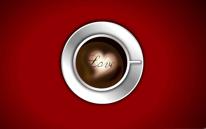 coffee with love-Happy Valentines Day theme, HD wallpaper