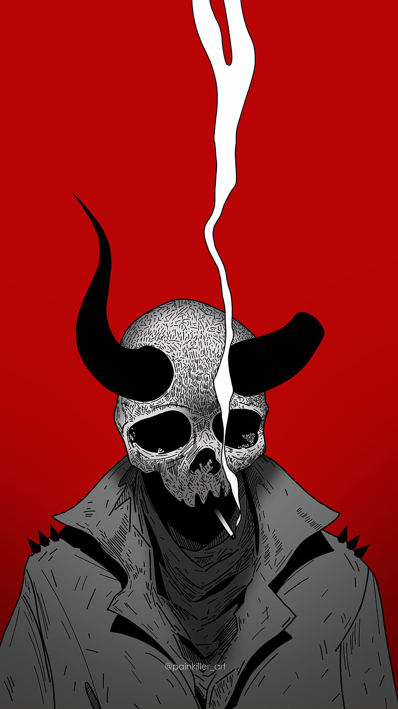 1366x768px, 720P free download | SKULL DEMON, anime, cyberpunk, dark