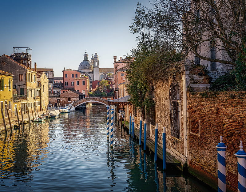 Cities, Venice, Boat, Bridge, Canal, City, House, Italy, HD wallpaper