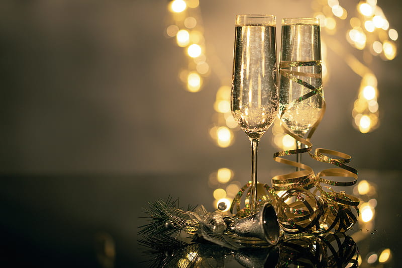 Food, Champagne, Christmas, Glass, Wine, HD wallpaper