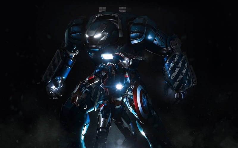 Iron Patriot Man, super-heroes, iron-man, movies, HD wallpaper