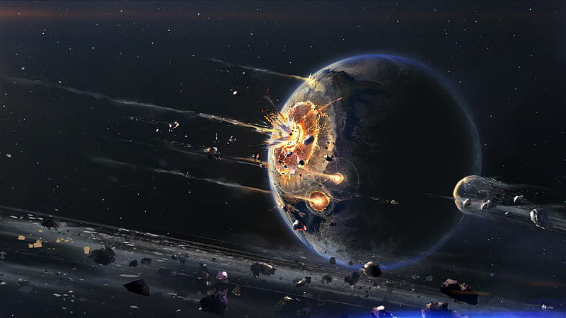 Planet Explosion Space, HD wallpaper