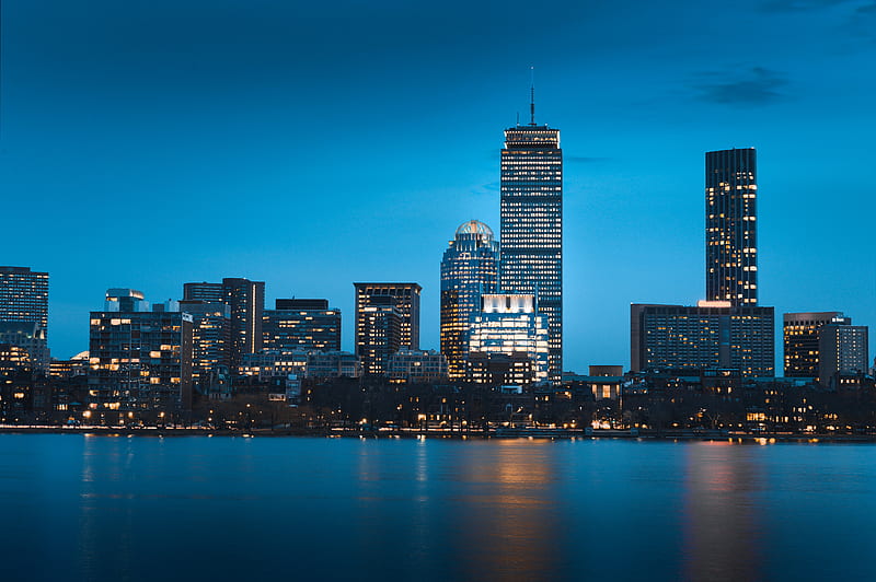 night city, buildings, architecture, usa, boston, HD wallpaper