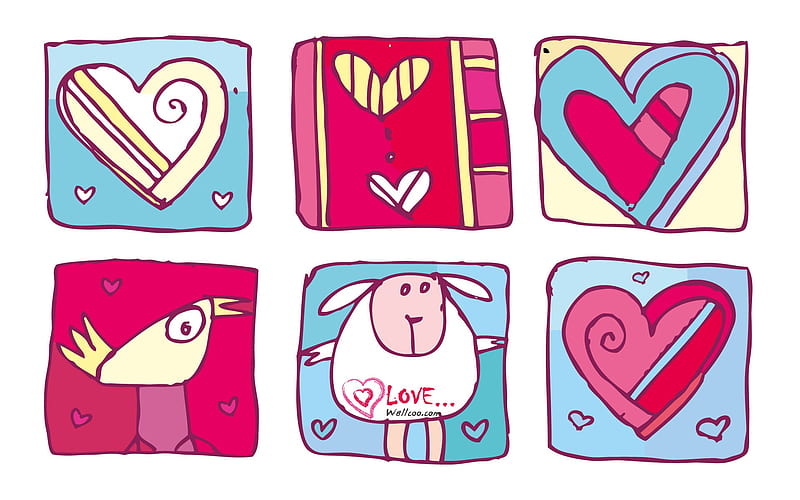 lovely illustrations - Valentines Day illustration design, HD wallpaper