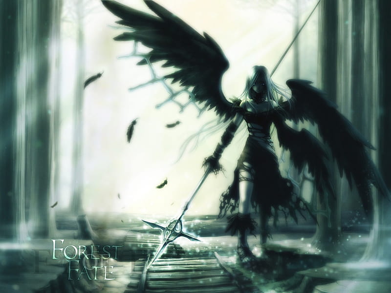 Black Angel Anime angel of darkness HD wallpaper  Pxfuel