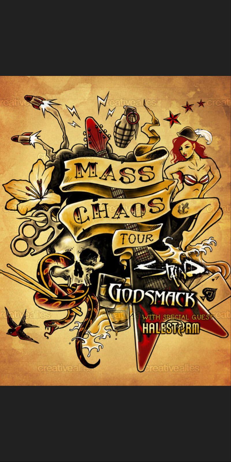Godsmack, staind, halestorm, rock, poster, HD phone wallpaper