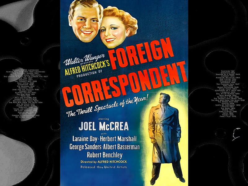 Foreign Corresponden02, classic movies movie posters, alfred hitchcock, Foreign Corresponden, posters, HD wallpaper