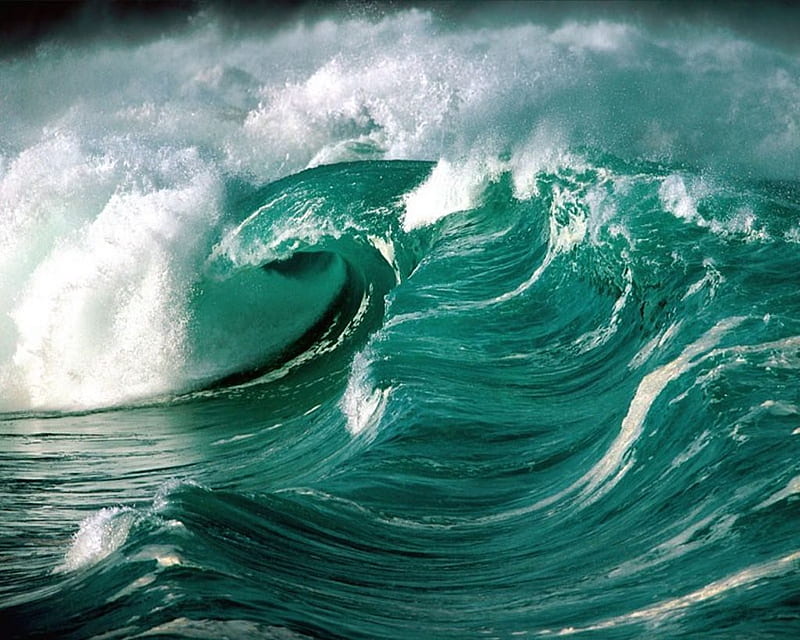 Tempestuous, colorful, whitecaps, forceful, bonito, waves, violent