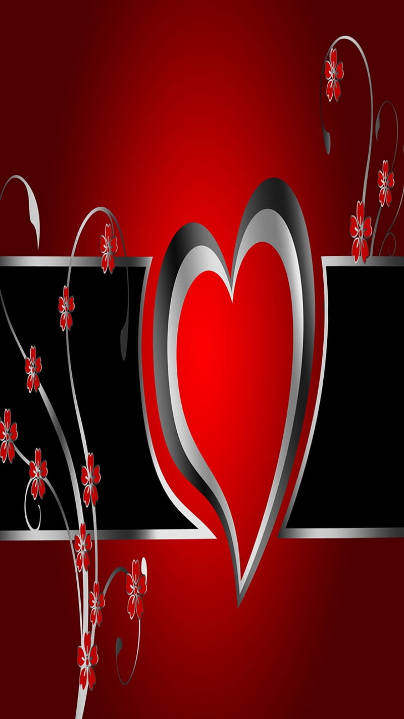 love design, background, good, heart, lovely, nice, pattern, red, HD phone wallpaper