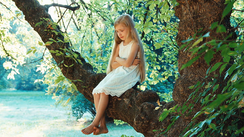 Little girl, pretty, adorable, sightly, sweet, nice, beauty, child, face, bonny, lovely, leg, blonde, pure, baby, sit, cute, water, feet, white, Hair, little, Nexus, bonito, dainty, kid, fair, graphy, leaves, green, people, river, pink, Belle, comely, tree, girl, summer, nature, princess, childhood, HD wallpaper