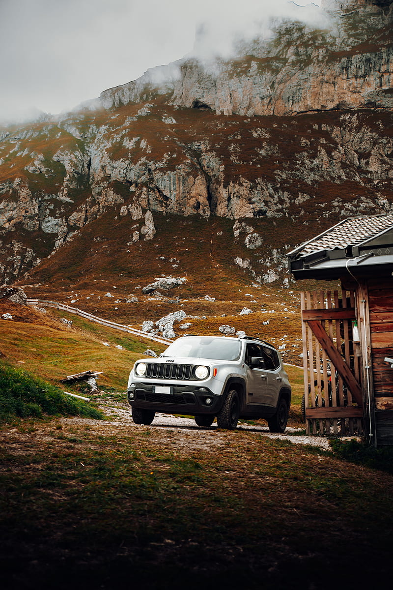 jeep, car, front view, rocks, HD phone wallpaper