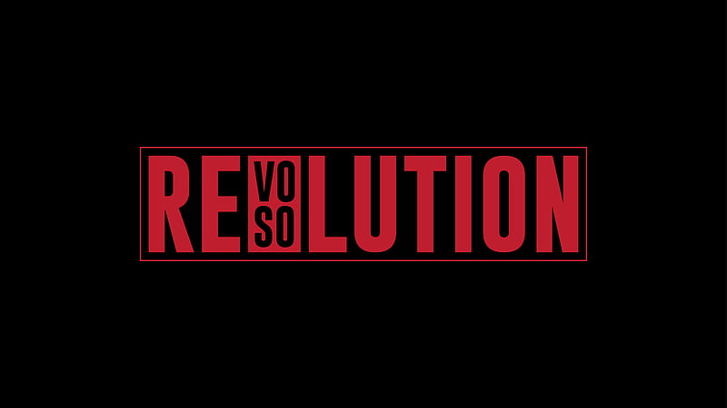 Revolution - Resolution, red, text, bold, black, box, typography, revolution, serif, dark, resolution, simple, sans, HD wallpaper