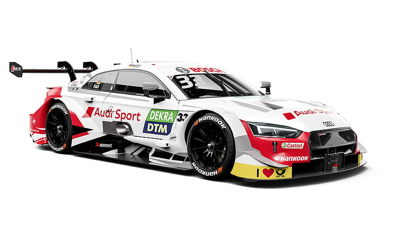 Audi RS5 DTM, 2019, racing car, tuning RS5, sports cars, Audi Sport Team Rosberg, Rene Rast, DTM, Audi, HD wallpaper