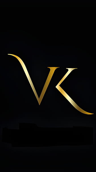 Vk circular letter logo with circle brush design Vector Image