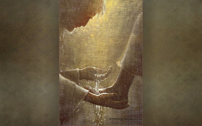Jesus Washing Feet of Apostle , feet, Jesus, washing, Passion Week, water, Christ, HD wallpaper