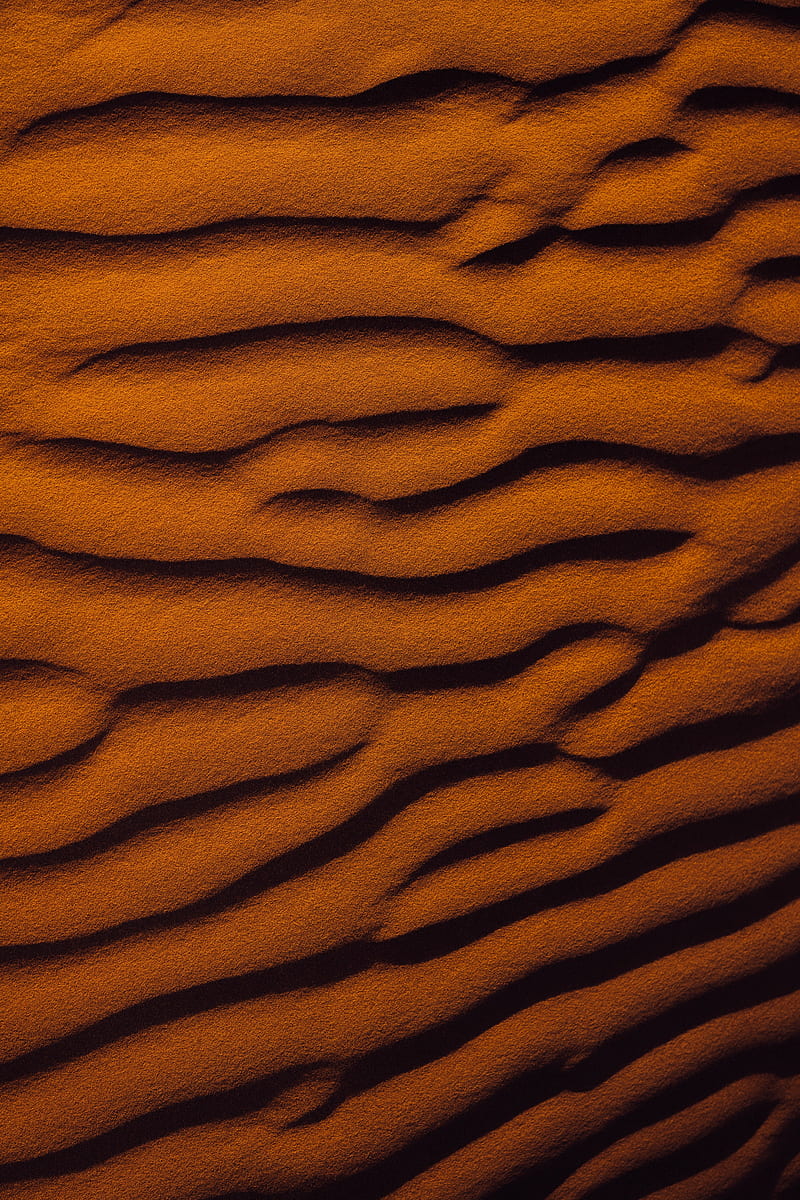 sand, relief, waves, surface, brown, HD phone wallpaper
