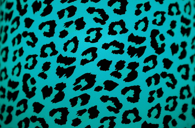 Blue Leopard Print, black, leopard print, print, blue, HD wallpaper