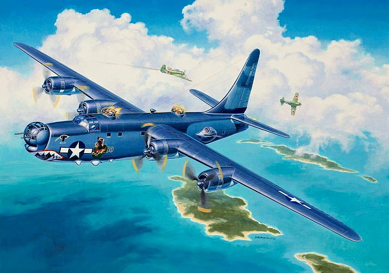 PB4Y-2 Privateer, ww2, pb4y2, plane, pb4y-2, antique, wwii, drawing, painting, privateer, classic, consolidated, HD wallpaper