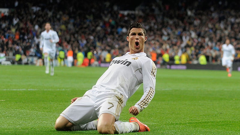 Winning Expression Of Cristiano Ronaldo Is Wearing White Sports Dress Cristiano Ronaldo, HD wallpaper