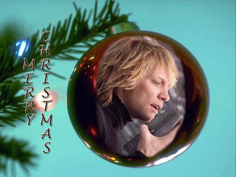 Merry Christmas Honey, pine tree boughs, merry christmas, entertainment, jon bon jovi, singer, HD wallpaper