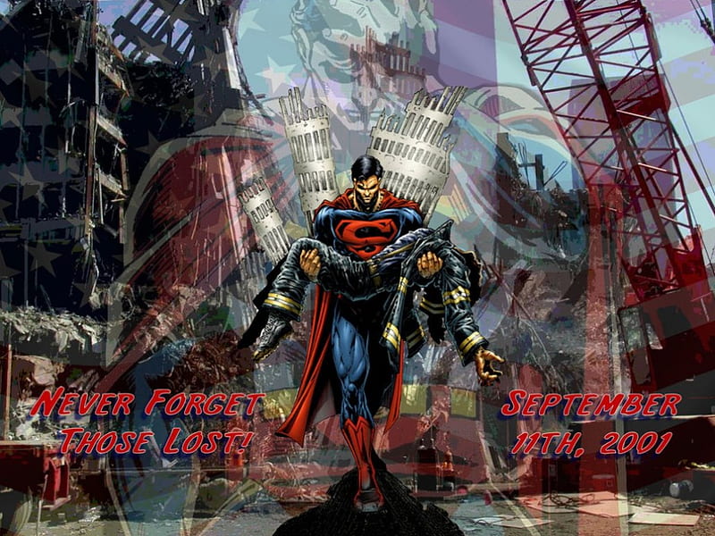 Superman 9/11, terrorism, september 11, 911, superman 911, superman, HD wallpaper