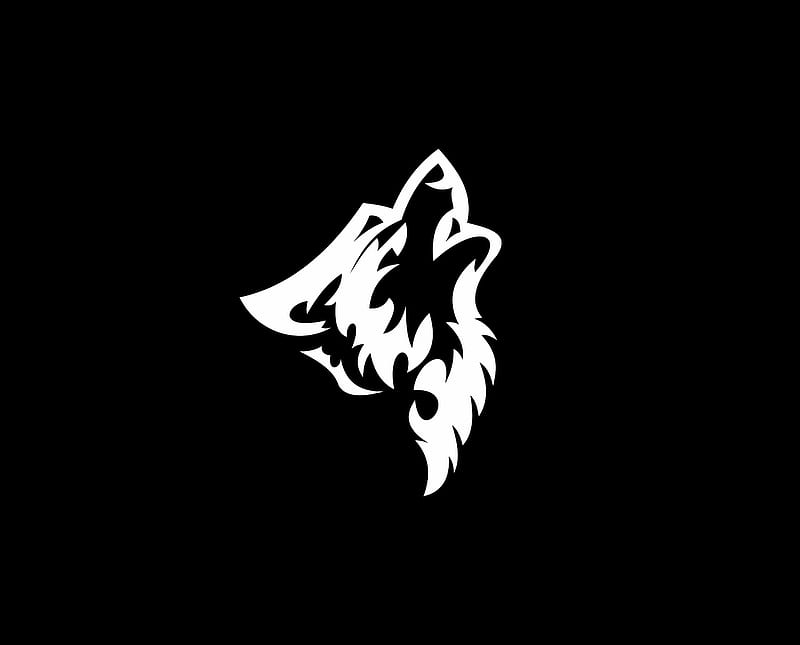 wolf vector, black, vector, wolf, HD wallpaper