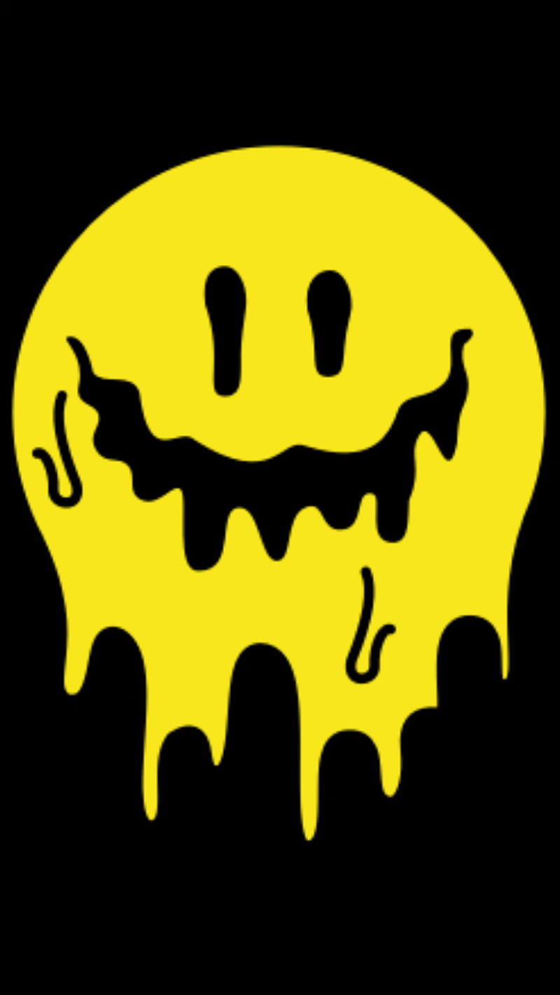 Emoji, amoled, emoticon, halloween, happy, iphone, samsung, yellow, HD phone wallpaper