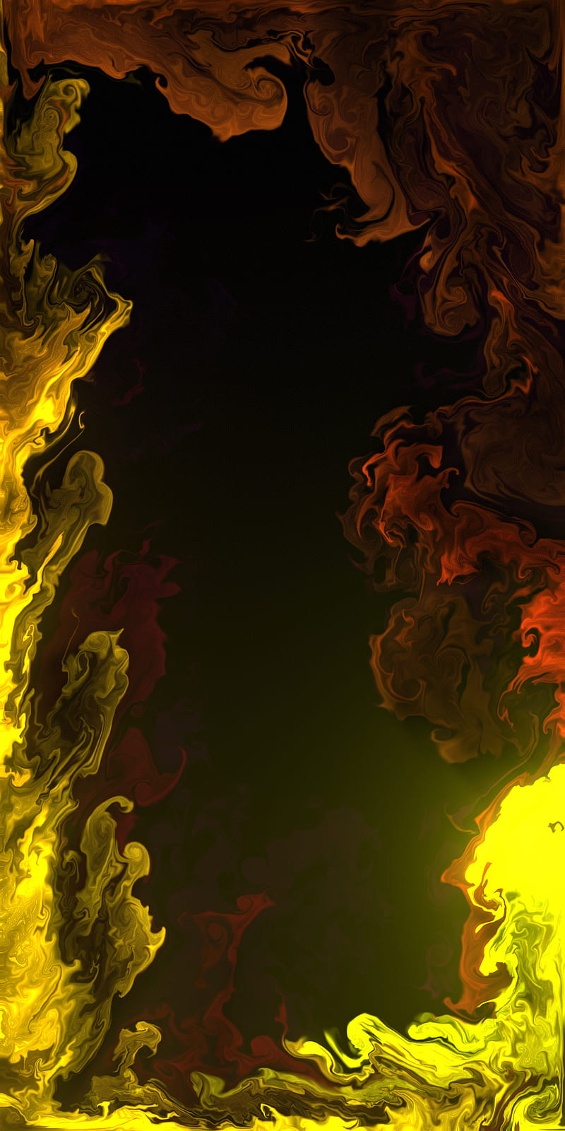 FlameAlayna, alayna, art, fire, flames, lava, phone, yellow, HD phone  wallpaper | Peakpx