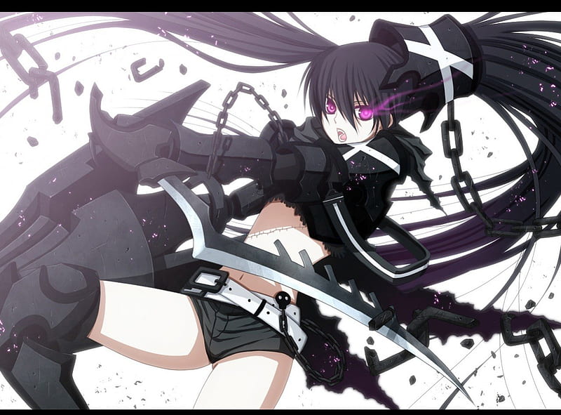 210 Anime dark girl power ideas  black rock shooter, anime, black